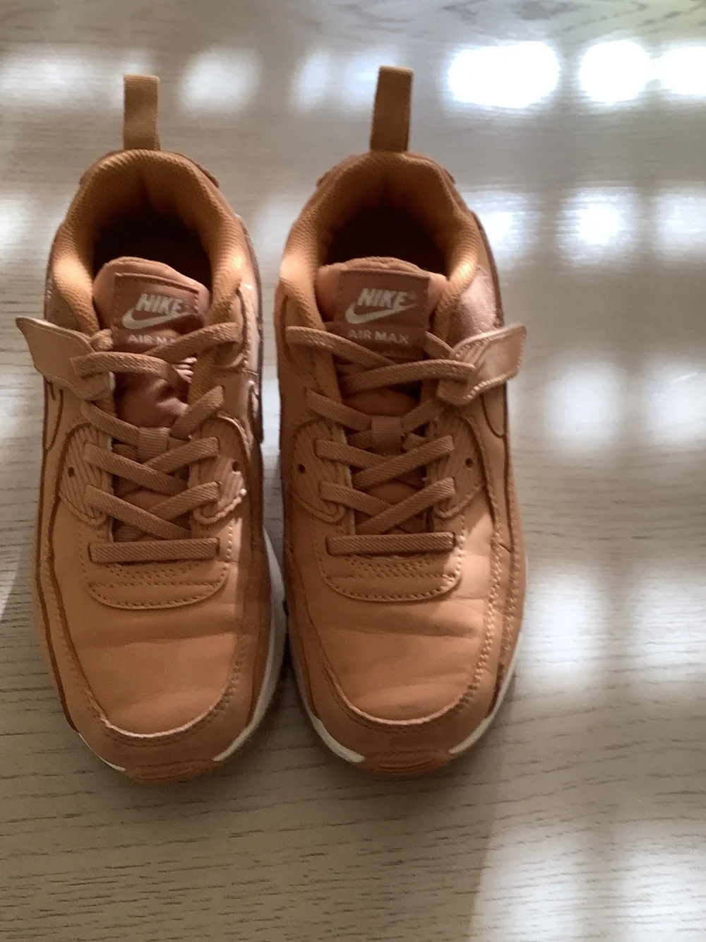 Nike Kids' Tan/Brown Sneakers with White Sole